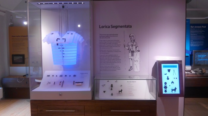 Roman armour on display at Bridport Museum
