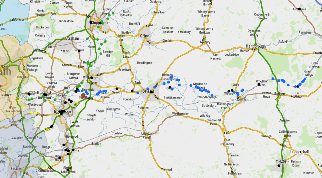 WW2 stop lines on Know Your Place - Wiltshire website